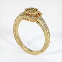 10K Yellow Gold Antique Style Ring Setting Video