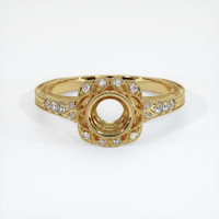 10K Yellow Gold Antique Style Ring Setting Image