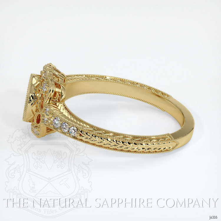 14K Yellow Gold Antique Style Ring Setting