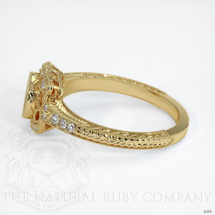 14K Yellow Gold Antique Style Ring Setting