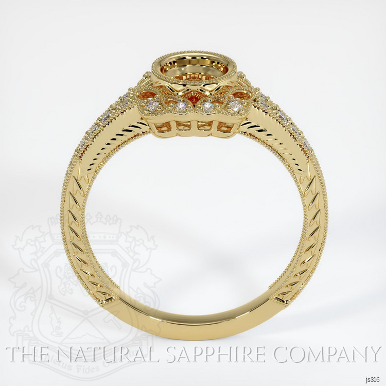 14K Yellow Gold Antique Style Ring Setting