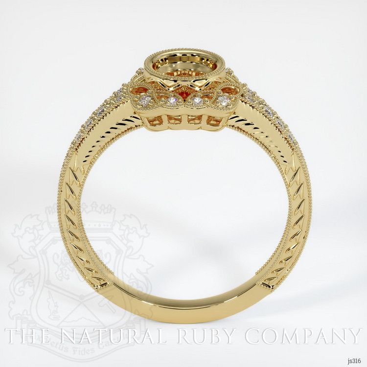 14K Yellow Gold Antique Style Ring Setting