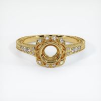 18K Yellow Gold Antique Style Ring Setting Image