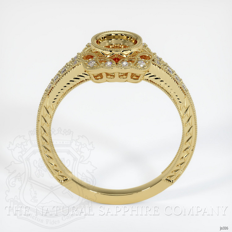 18K Yellow Gold Antique Style Ring Setting
