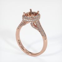 14K Rose Gold Pave Ring Setting Video