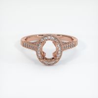 14K Rose Gold Pave Ring Setting Image