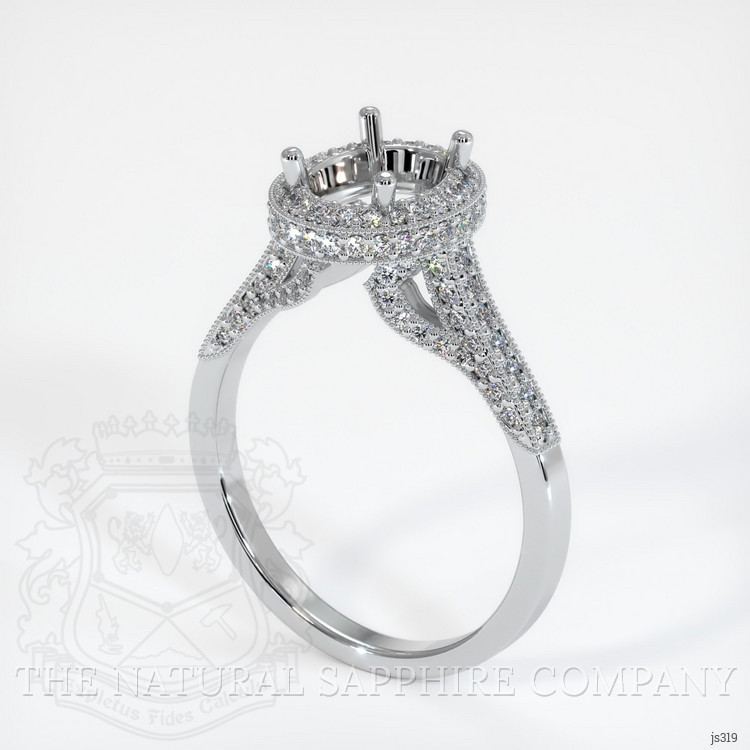 10K White Gold Pave Ring Setting