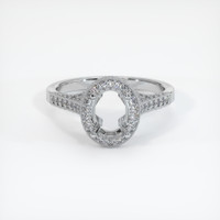 10K White Gold Pave Ring Setting Image