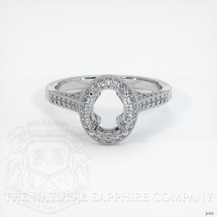 10K White Gold Pave Ring Setting