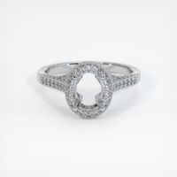14K White Gold Pave Ring Setting Image