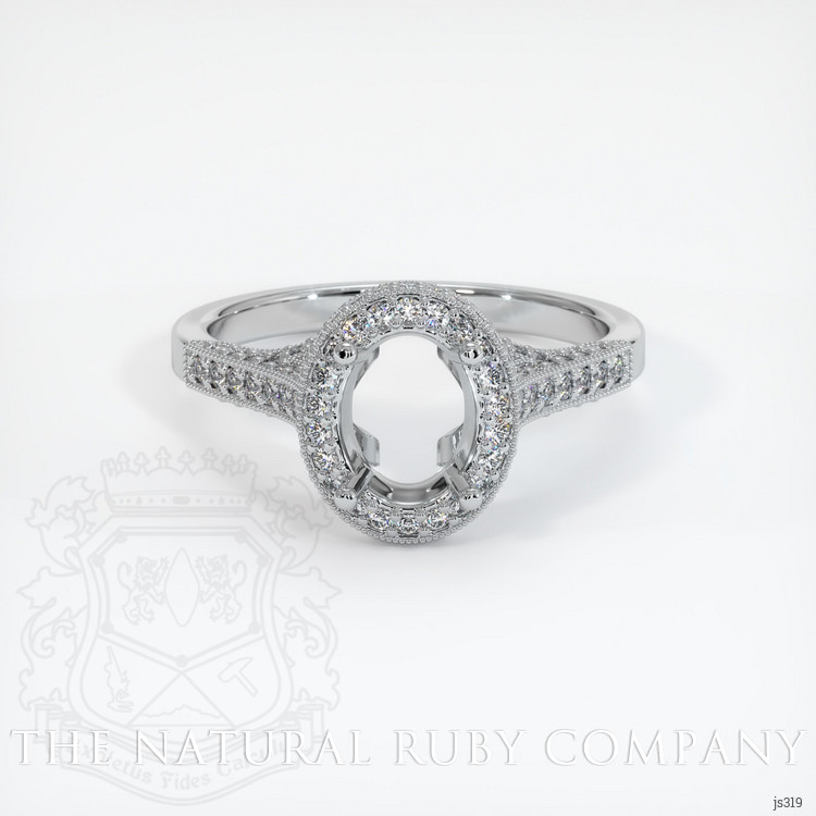14K White Gold Pave Ring Setting