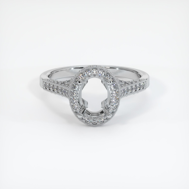 18K White Gold Pave Ring Setting