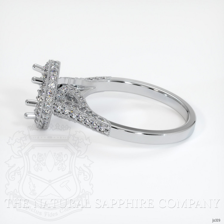 18K White Gold Pave Ring Setting
