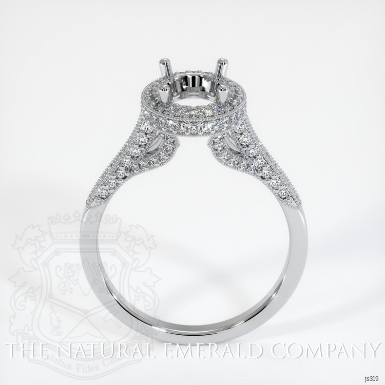 18K White Gold Pave Ring Setting