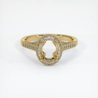 10K Yellow Gold Pave Ring Setting Image