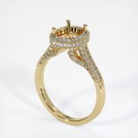 14K Yellow Gold Pave Ring Setting Video