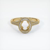 14K Yellow Gold Pave Ring Setting Image