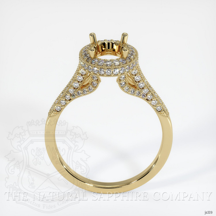 14K Yellow Gold Pave Ring Setting