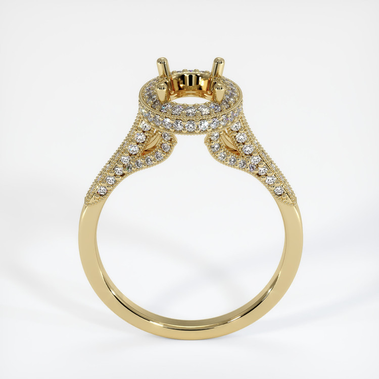 14K Yellow Gold Pave Ring Setting