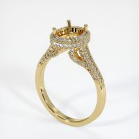 18K Yellow Gold Pave Ring Setting Video