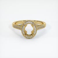 18K Yellow Gold Pave Ring Setting Image
