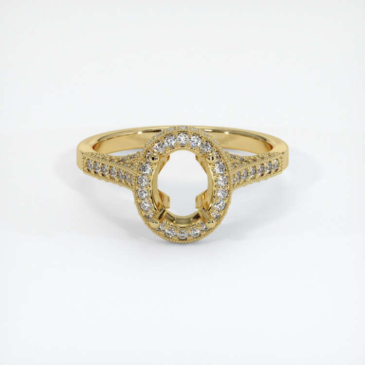 18K Yellow Gold Pave Ring Setting