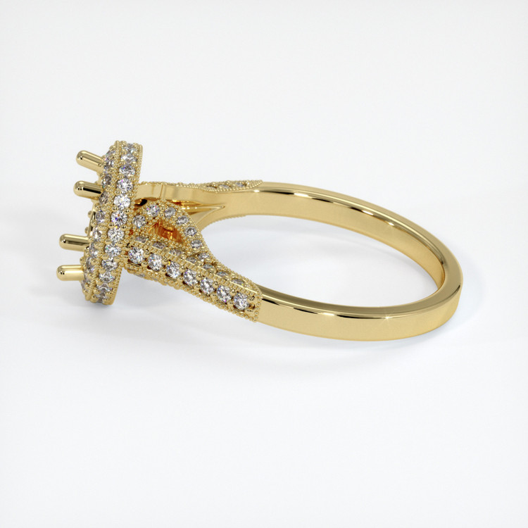 18K Yellow Gold Pave Ring Setting