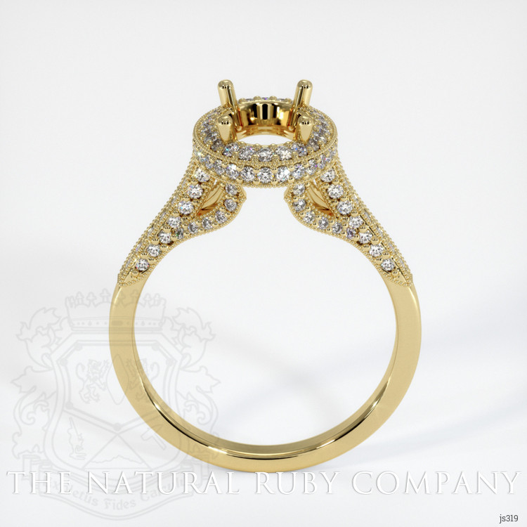 18K Yellow Gold Pave Ring Setting