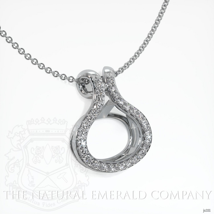 Platinum 950 Pave Pendant Setting