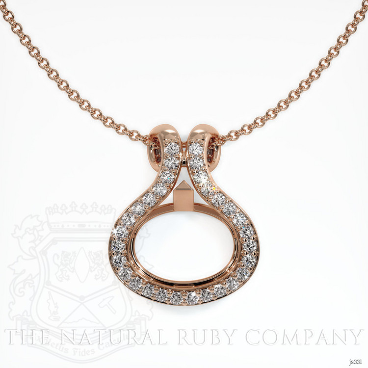 14K Rose Gold Antique Style Pendant Setting