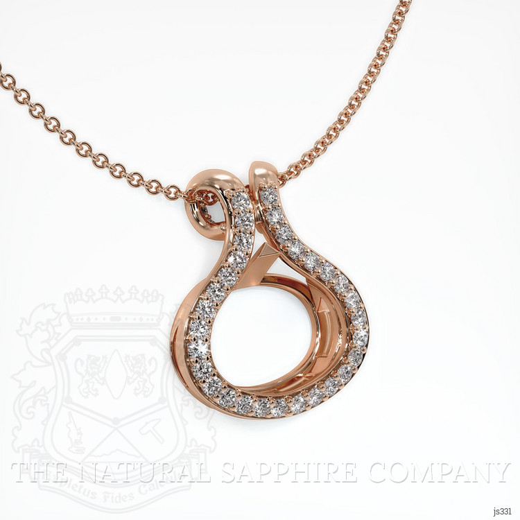 14K Rose Gold Antique Style Pendant Setting