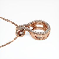 14K Rose Gold Pave Pendant Setting Image