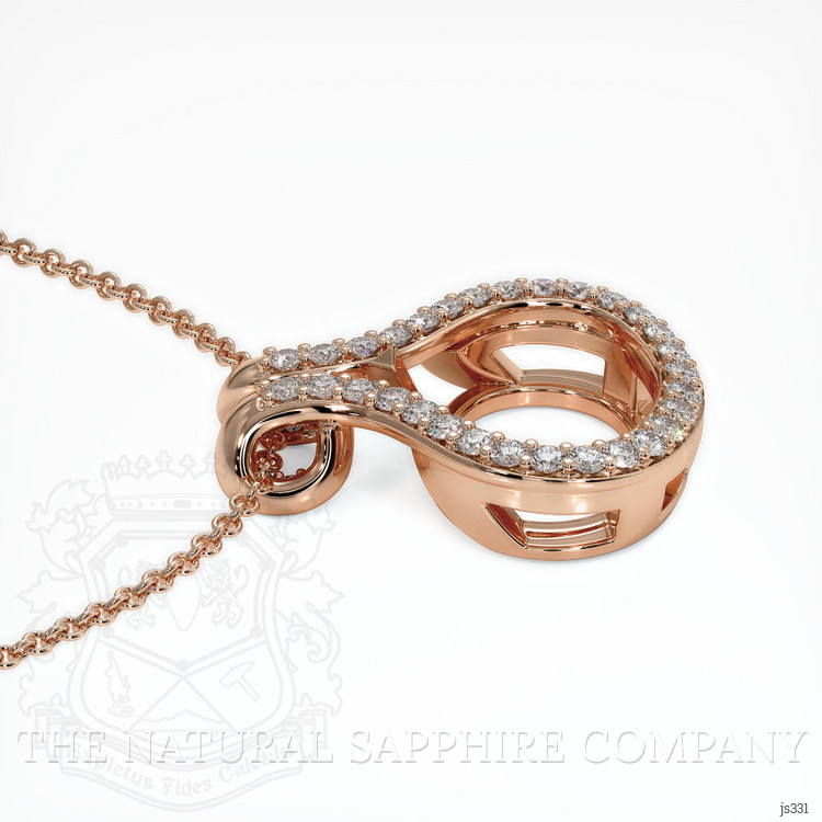 14K Rose Gold Antique Style Pendant Setting