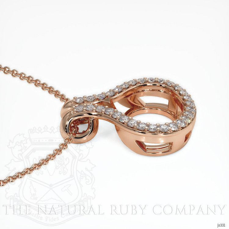 14K Rose Gold Antique Style Pendant Setting