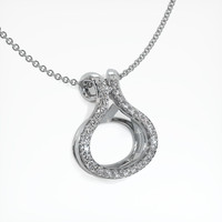 10K White Gold Antique Style Pendant Setting Image