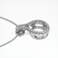 10K White Gold Antique Style Pendant Setting Image