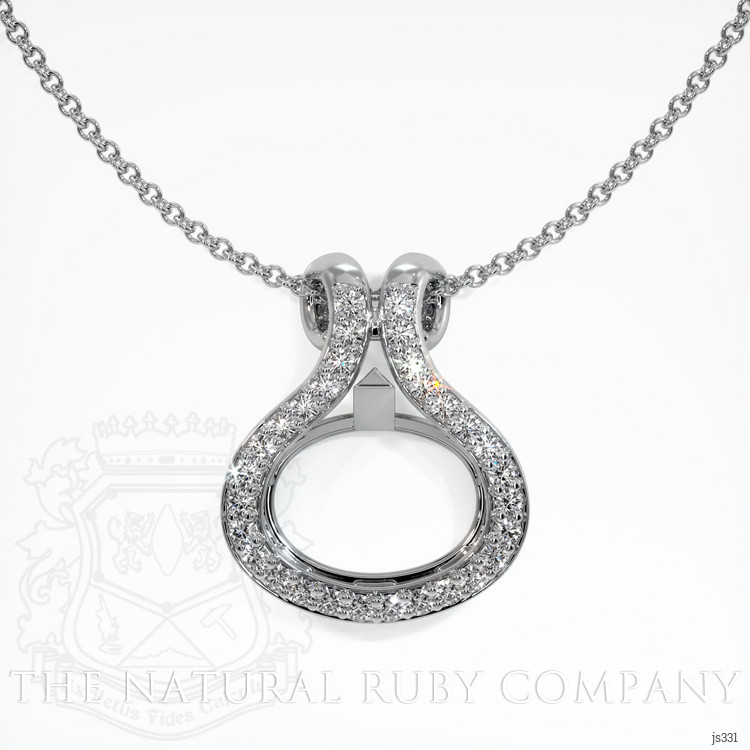 14K White Gold Antique Style Pendant Setting