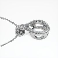 18K White Gold Pave Pendant Setting Image