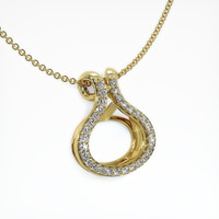 10K Yellow Gold Antique Style Pendant Setting Image