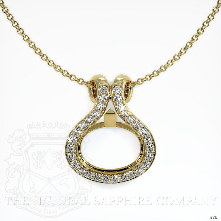 14K Yellow Gold Antique Style Pendant Setting