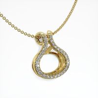 18K Yellow Gold Pave Pendant Setting Image