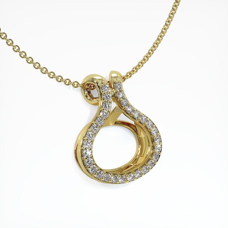 18K Yellow Gold Antique Style Pendant Setting