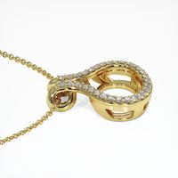 18K Yellow Gold Pave Pendant Setting Image
