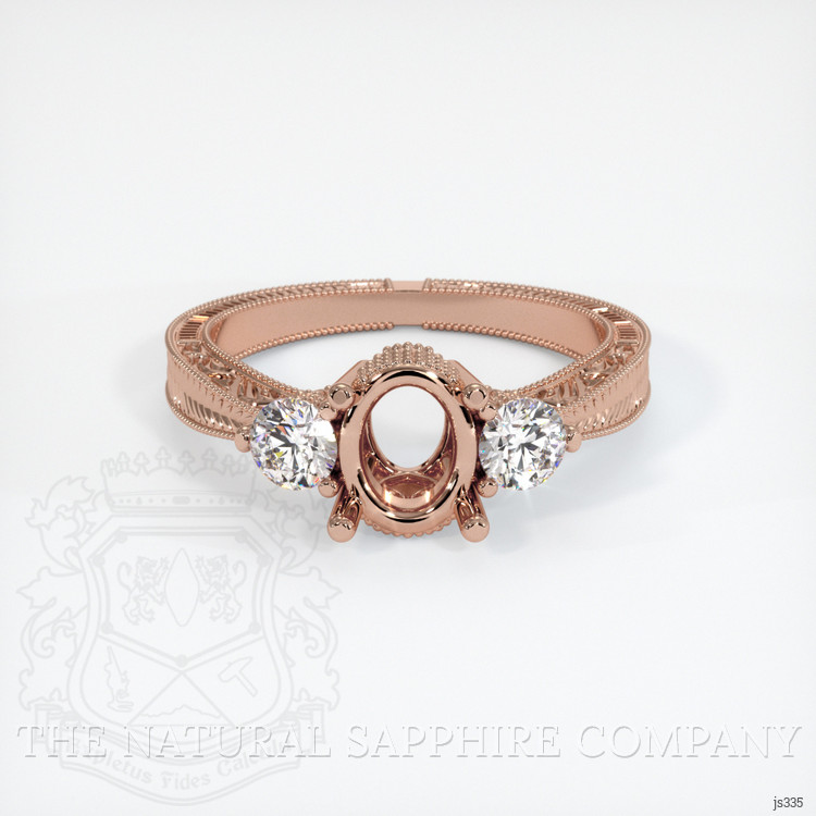 14K Rose Gold Antique Style Ring Setting