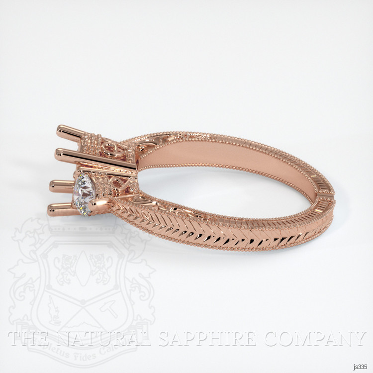 14K Rose Gold Antique Style Ring Setting