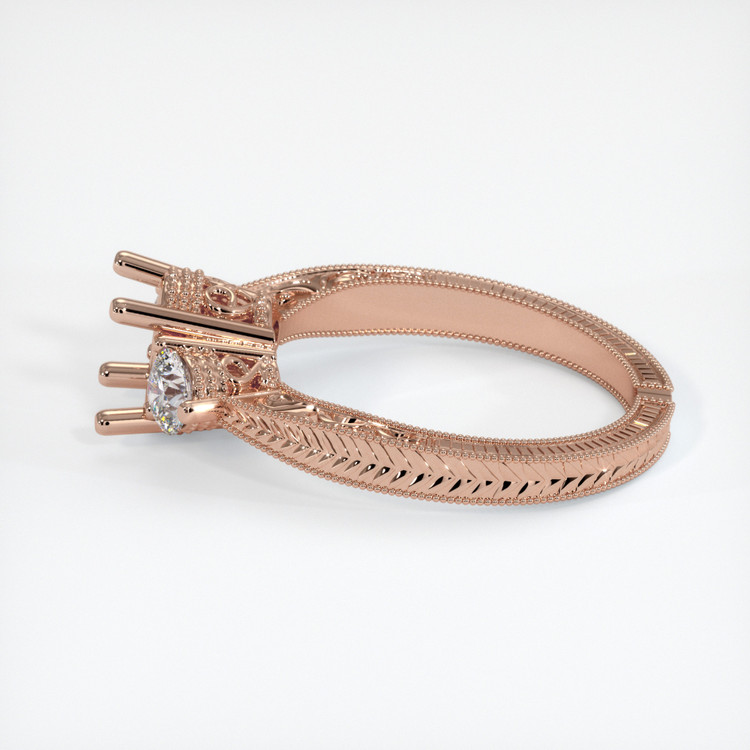 14K Rose Gold Antique Style Ring Setting