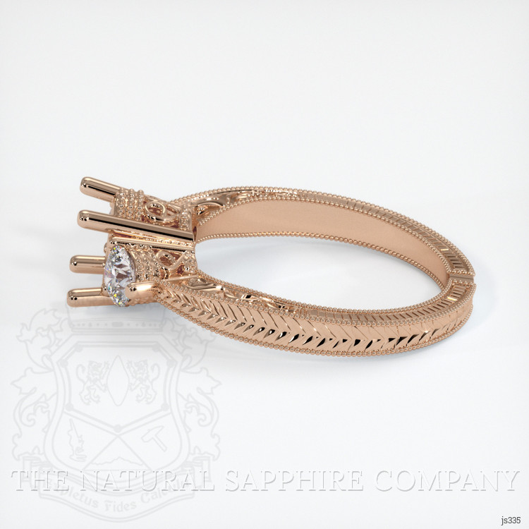 18K Rose Gold Antique Style Ring Setting
