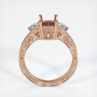 18K Rose Gold Antique Style Ring Setting Image