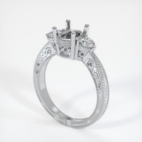 10K White Gold Antique Style Ring Setting Video