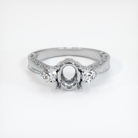 10K White Gold Antique Style Ring Setting Image